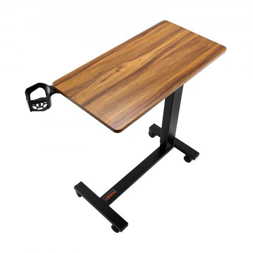 Overbed Table Mobile Bed Side Table with 4 Wheels Electric Lifting with 4 Wheels