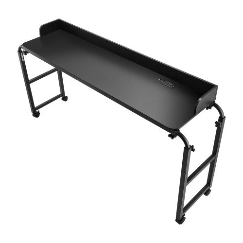 Overbed Table Mobile Bed Side Table with 4 Wheels 2 with Brakes and Power