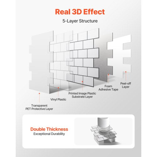 Peel and Stick Backsplash 10Sheet 12 x 12 x 078 inch 305 x 305 x 2.0 mm