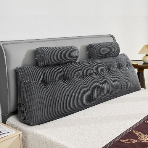 Headboard Pillow King Size Wedge Headboard Pillow with 2 Side Pockets