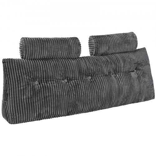 Headboard Pillow Queen Size Wedge Headboard Pillow with 2 Side Pockets and 2