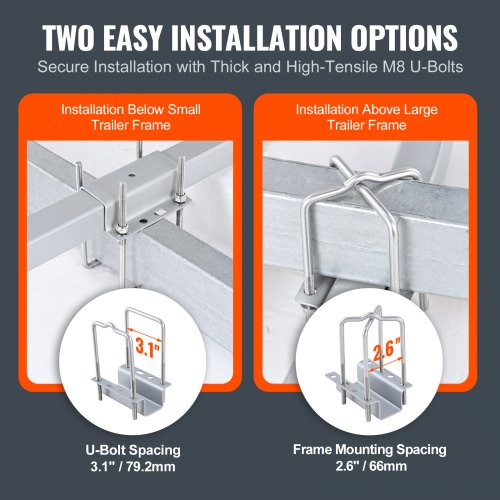 Marine Trailer Guide Set 46” LED Illuminated Guide Poles Pair of Steel