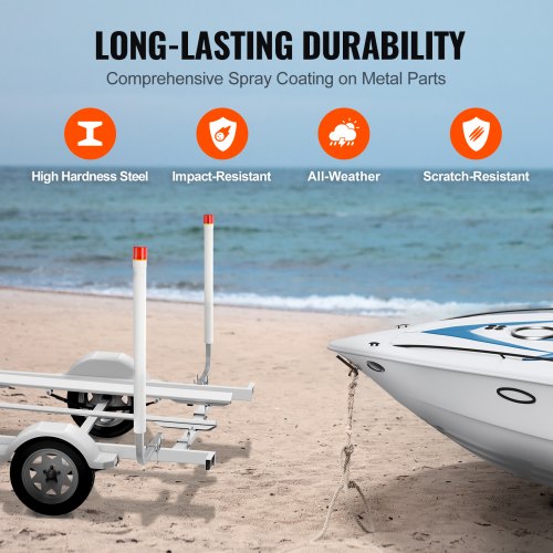 Marine Trailer Guide Set 62 with LED Illumination Pair of Steel