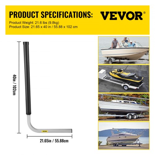 Boat Trailer Guideons 40 2PCS Rustproof Galvanized Steel Trailer Guide