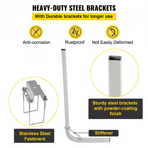 Boat Trailer Guideon 60 2PCS Steel Trailer Post Guide ons with White