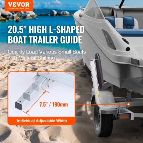 Marine Trailer Guide Set 205” Flexibly Adjustable Poles Pair of Steel