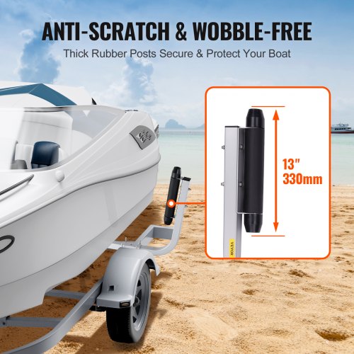 Marine Trailer Guide Set 205” Flexibly Adjustable Poles Pair of Steel