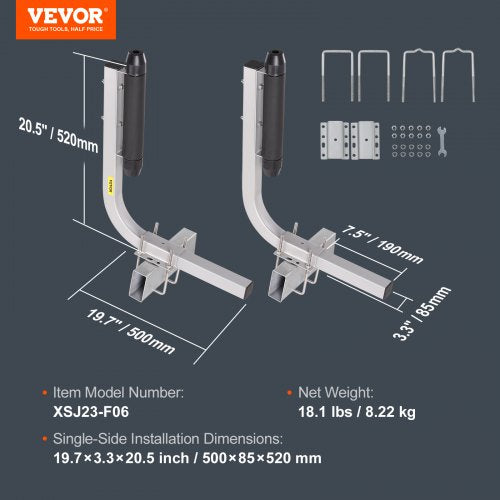 Marine Trailer Guide Set 205” Flexibly Adjustable Poles Pair of Steel
