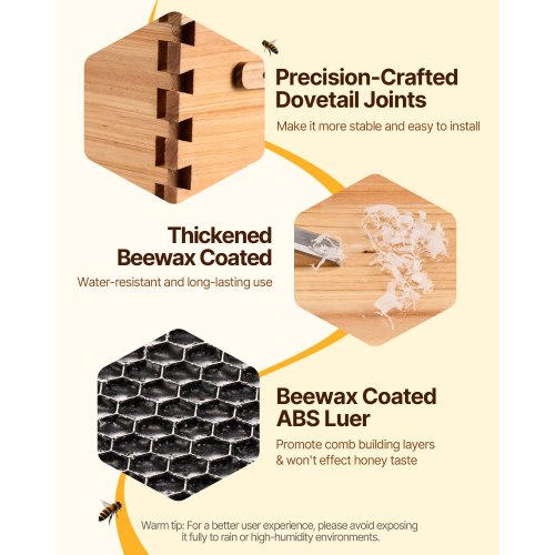 Bee Hive 20 Frame Bee Hives Starter Kit Beeswax Coated Fir Wood 1 Deep 1