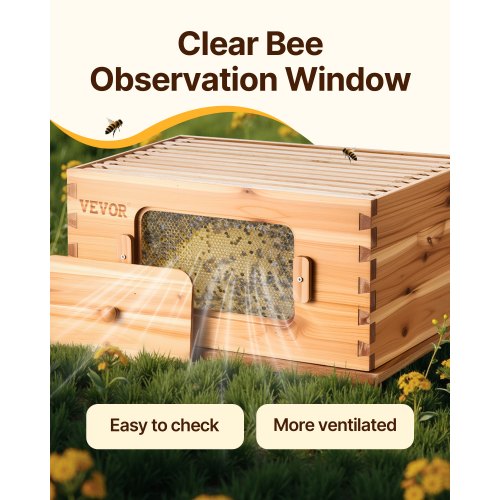 Bee Hive 20 Frame Bee Hives Starter Kit Beeswax Coated Fir Wood 1 Deep 1