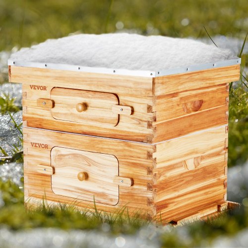 Bee Hive 20 Frame Bee Hives Starter Kit Beeswax Coated Fir Wood 1 Deep 1