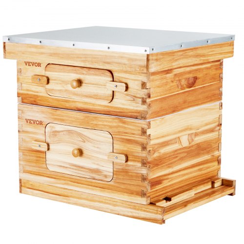 Bee Hive 20 Frame Bee Hives Starter Kit Beeswax Coated Fir Wood 1 Deep 1