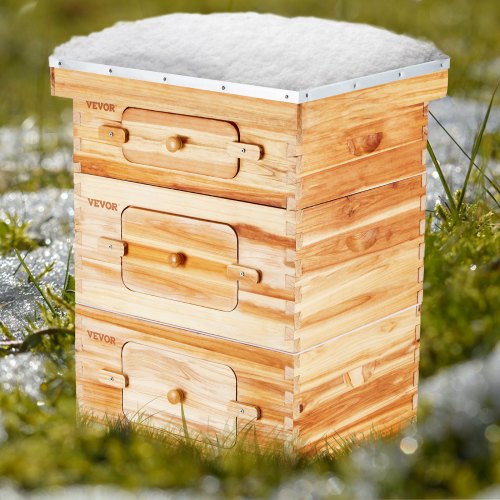Bee Hive 30 Frame Bee Hives Starter Kit Beeswax Coated Fir Wood 2 Deep 1