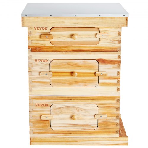 Bee Hive 30 Frame Bee Hives Starter Kit Beeswax Coated Fir Wood 2 Deep 1