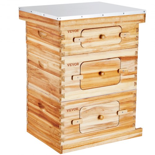 Bee Hive 30 Frame Bee Hives Starter Kit Beeswax Coated Fir Wood 2 Deep 1