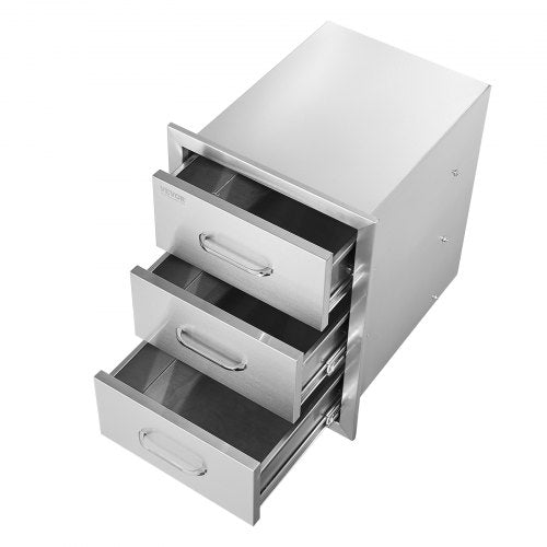 Outdoor Kitchen Drawers 16 W x 215 H x 18 D Flush Mount Triple Access