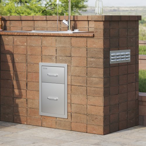 Outdoor Kitchen Drawers 13 W x 204 H x 208 D Flush Mount Double BBQ