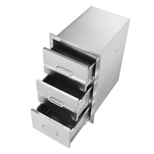 Outdoor Kitchen Drawers 16 W x 285 H x 205 D Flush Mount Triple Access