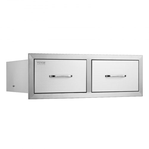 Outdoor Kitchen Drawers 30 W x 10 H x 20 D Horizontal Double BBQ Access