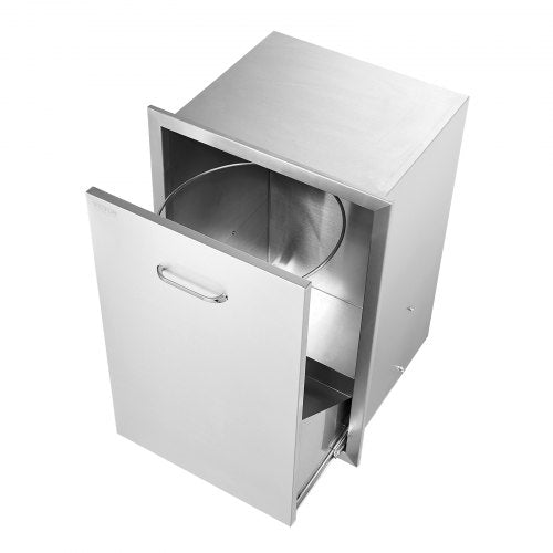 Pull Out Trash Drawer 197W x 265H Inch Outdoor Kitchen Drawers Stainless