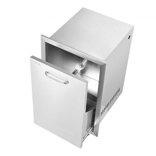 Outdoor Kitchen Propane Tank Drawer 16Wx244Hx16D Inch Stainless Steel Pull