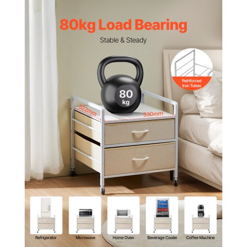 Mini Fridge Stand with Storage 176 lbCapacity Mini Fridge Table with 2