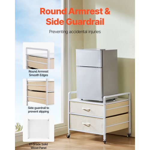 Mini Fridge Stand with Storage 176 lbCapacity Mini Fridge Table with 2