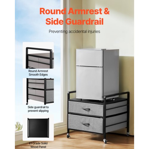 Mini Fridge Stand with Storage 176 lbCapacity Mini Fridge Table with 2
