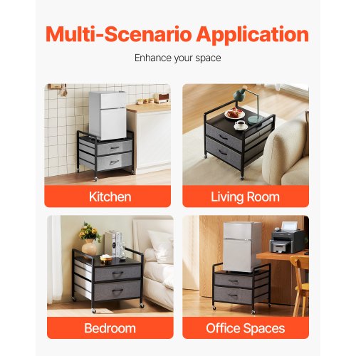 Mini Fridge Stand with Storage 176 lbCapacity Mini Fridge Table with 2