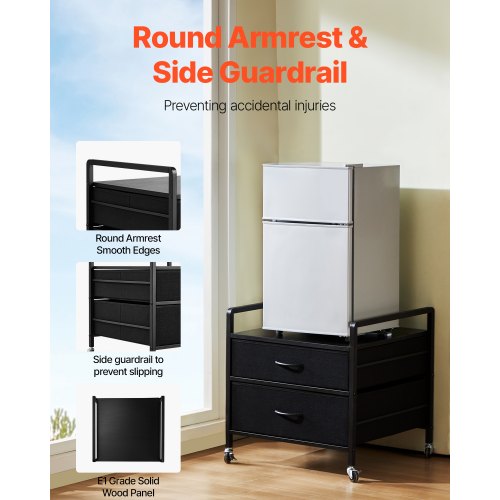 Mini Fridge Stand with Storage 176 lbCapacity Mini Fridge Table with 2