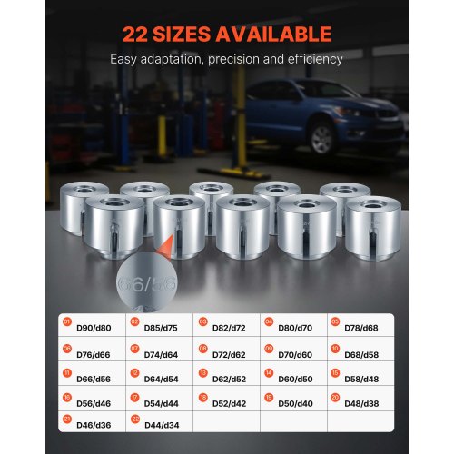Pull and Press Sleeve Kit 27 PCS Steel Bush Removal Insertion Sleeve Tools