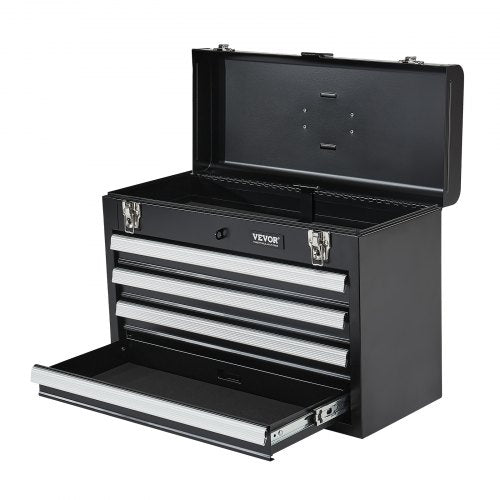 Metal Tool Box 205inch Portable Metal Tool Box with 4 Drawers Small