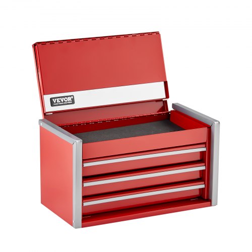 Metal Tool Box 8.6inch Portable Metal Tool Box with 3 Drawers Small Tool