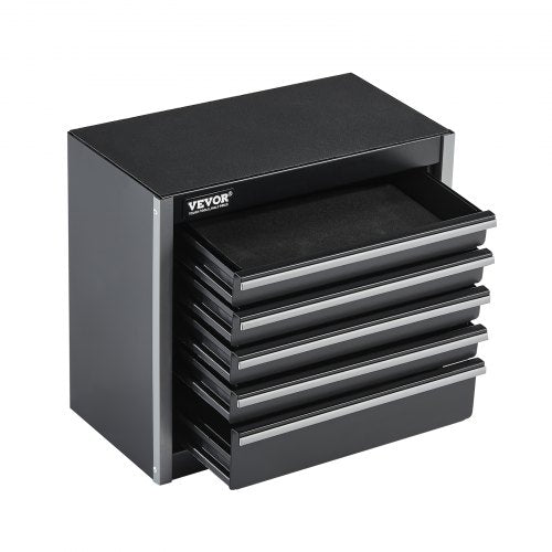 Metal Tool Box 86inch Portable Metal Tool Box with 5 Drawers Small Tool