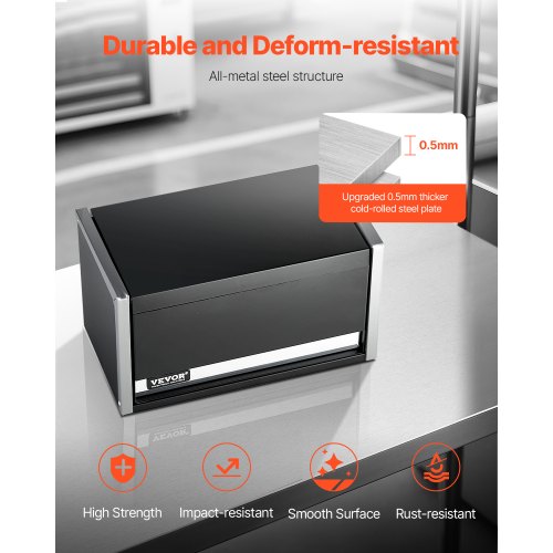Metal Tool Box 86inch Portable Metal Tool Box with 3 Drawers Small Tool