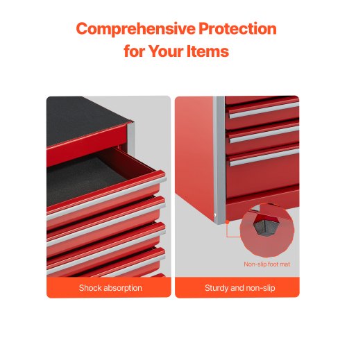 Metal Tool Box 8.6inch Portable Metal Tool Box with 5 Drawers Small Tool