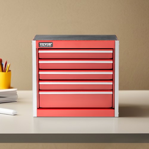 Metal Tool Box 8.6inch Portable Metal Tool Box with 5 Drawers Small Tool