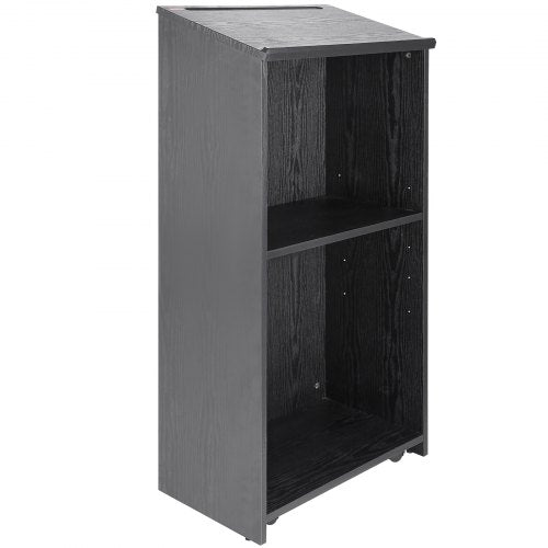 Podium Stand 47 in Hostess Stand with 4 Rolling Wheels Wood Podium with 4