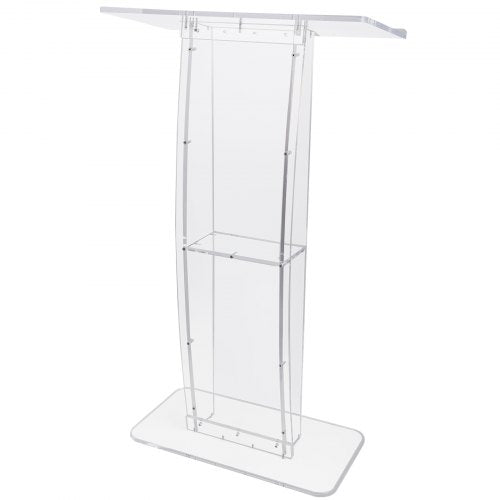Acrylic Podium 47 Clear Acrylic Podium Stand with Wide Reading Surface
