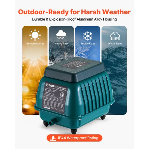 Linear Air Pump 1110 GPH Air Flow Septic Aerator Pump Aeration System for 10 ft