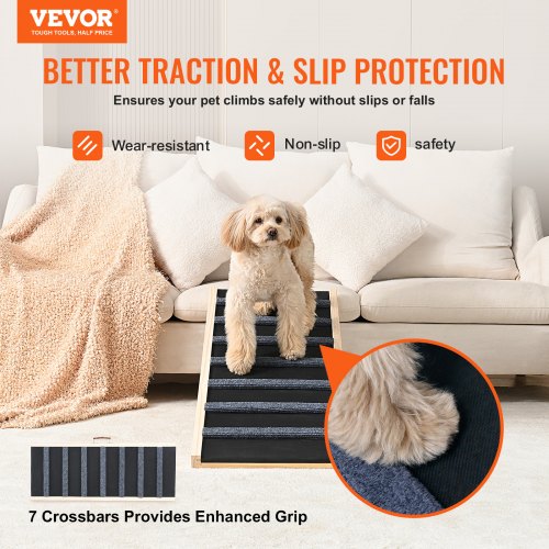Dog Ramp Folding Pet Ramp for Bed Adjustable Dog Ramp for Small Large