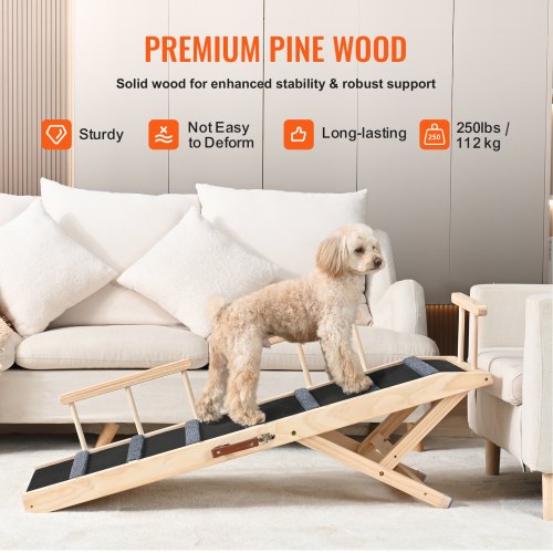 Dog Ramp Folding Pet Ramp for Bed Adjustable Dog Ramp for Small Large