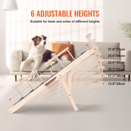 Dog Ramp Folding Pet Ramp for Bed Adjustable Dog Ramp for Small Large