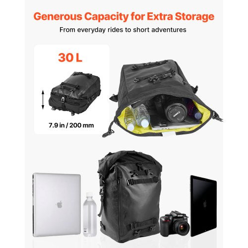 Motorcycle Tail Bag 30 L Motorcycle Rear Seat Bag with Waterproof Rain