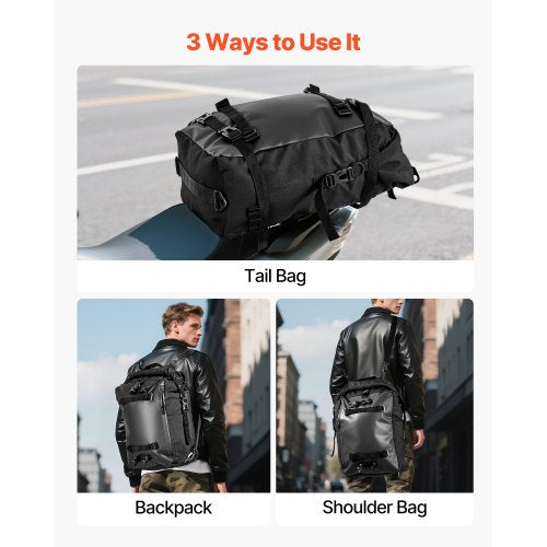 Motorcycle Tail Bag 30 L Motorcycle Rear Seat Bag with Waterproof Rain