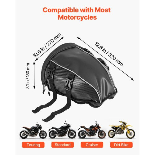 Motorcycle Tail Bag 10 L Motorcycle Rear Seat Bag with Waterproof Rain