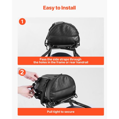 Motorcycle Tail Bag 10 L Motorcycle Rear Seat Bag with Waterproof Rain