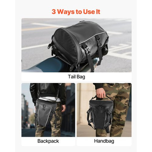 Motorcycle Tail Bag 10 L Motorcycle Rear Seat Bag with Waterproof Rain