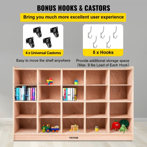 Cubby Mobile Tray Storage Cabinet 20Compartment Cubby Storage Shelf Cubby