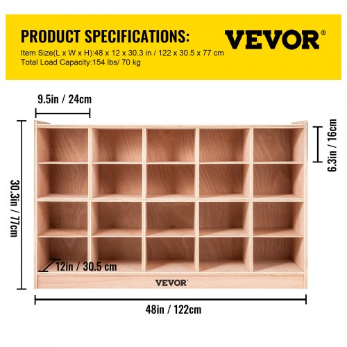 Cubby Mobile Tray Storage Cabinet 20Compartment Cubby Storage Shelf Cubby